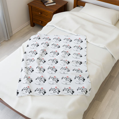Puppy Love. Plush Blanket