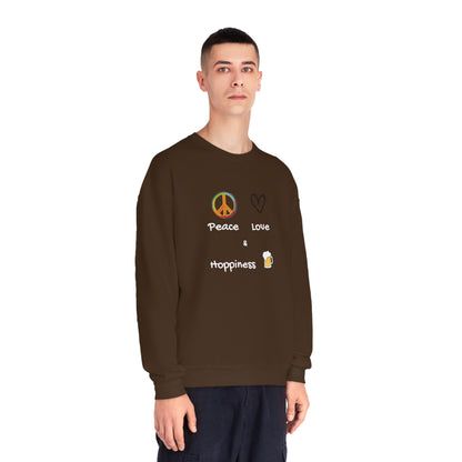 Peace, Love and Hoppiness. Unisex NuBlend® Crewneck Sweatshirt