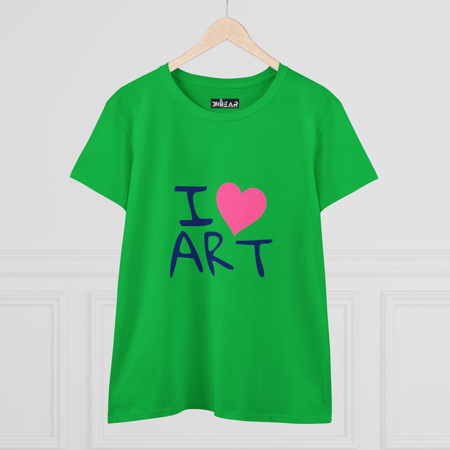 I Love Art. Women's Midweight Cotton Tee