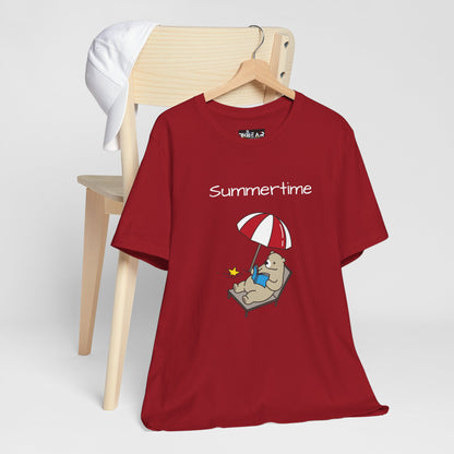 Summertime. Bear.  Unisex Jersey Short Sleeve Tee
