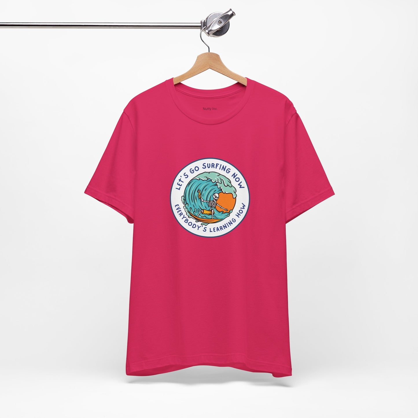 Let's Go Surfing Now. Everybody's Learning How. Unisex Jersey Short Sleeve Tee