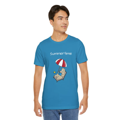 Summertime. Bear.  Unisex Jersey Short Sleeve Tee