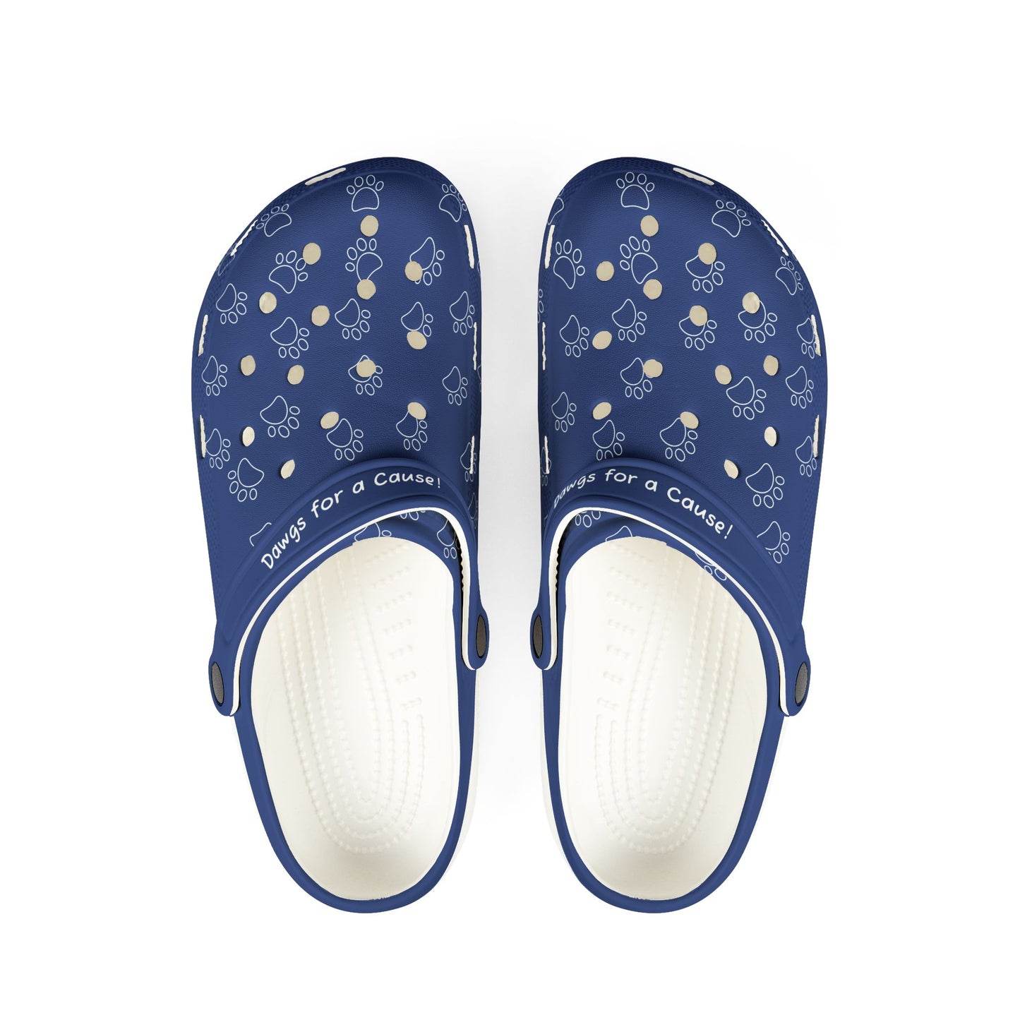 Blue Paw Print Clogs For Men - Dawgs For A Cause