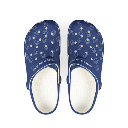 Blue Paw Print Clogs For Men - Dawgs For A Cause