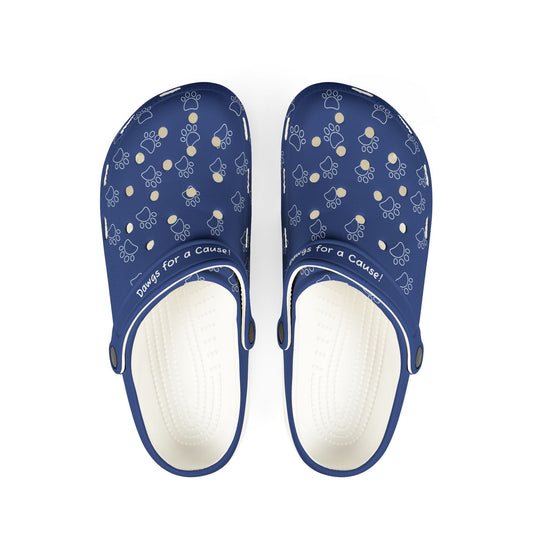 Blue Paw Print Clogs For Men - Dawgs For A Cause