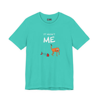 Leo The Cat Didn't Do It. Unisex Jersey Short Sleeve Tee