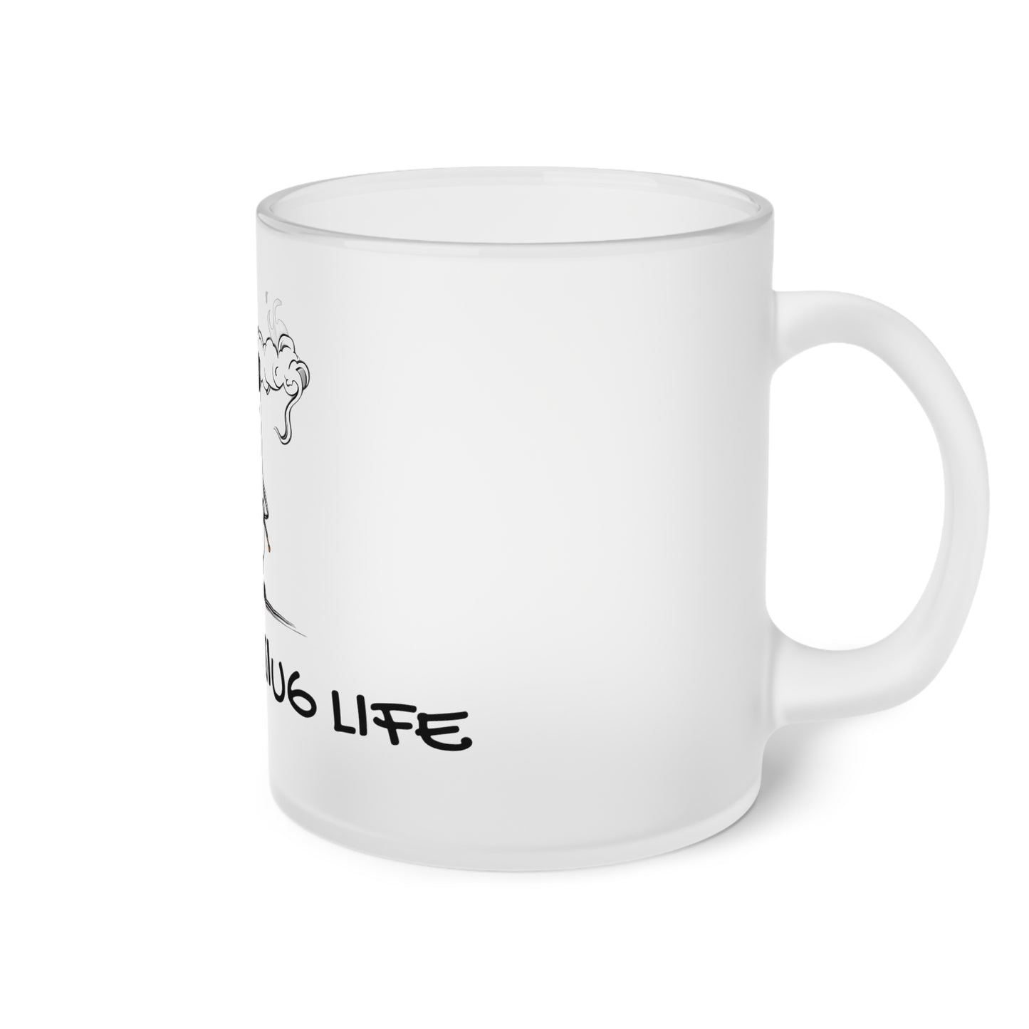 Living The Slug Life. Frosted Glass Mug