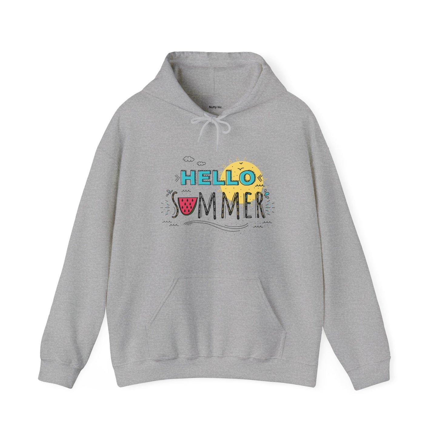 Hello Summer.  Unisex Hooded Sweatshirt.