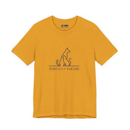 Purrfectly Pawsome. Unisex Jersey Short Sleeve Tee