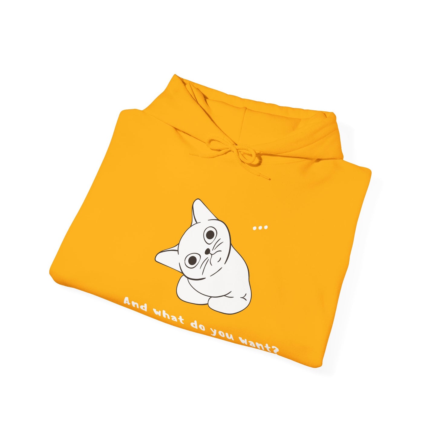 Vexing Cat Wondering What You Want.  Unisex Hooded Sweatshirt.