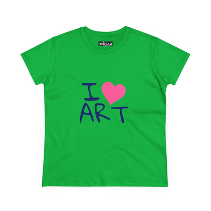 I Love Art. Women's Midweight Cotton Tee