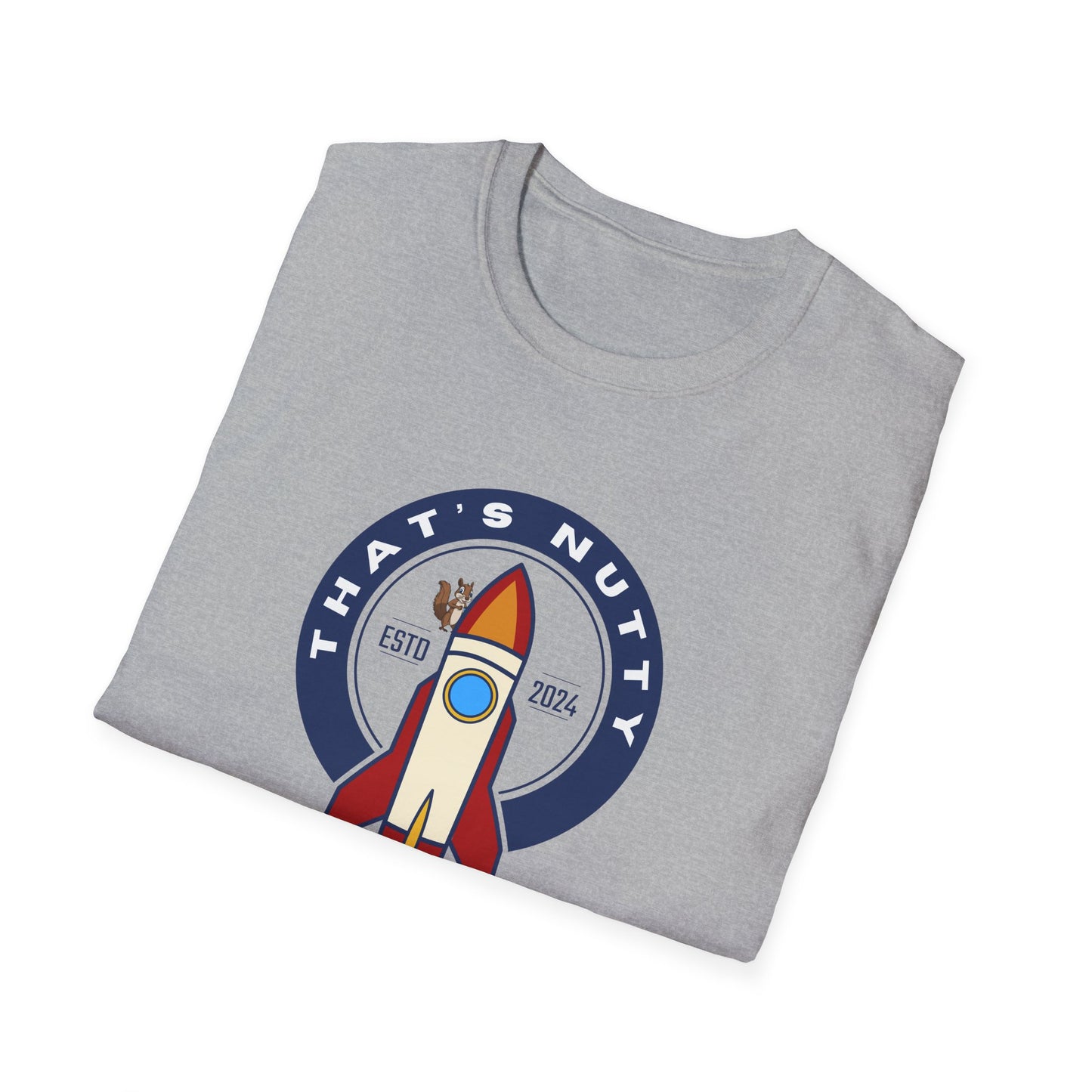 That’s Nutty On A Rocket Ship – Unisex Softstyle Rocket Ship Graphic Tee