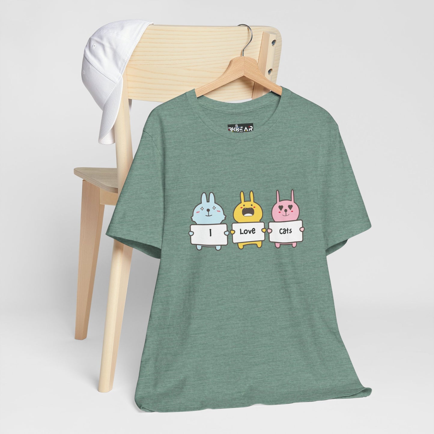 I Love Cats. Women's Unisex Jersey Short Sleeve Tee