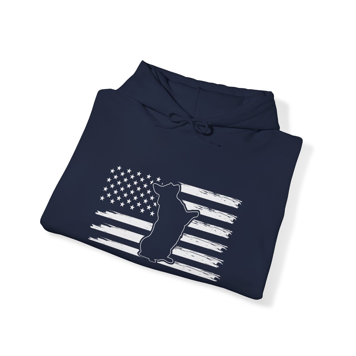Charlie The American Flag. Unisex Hooded Sweatshirt.