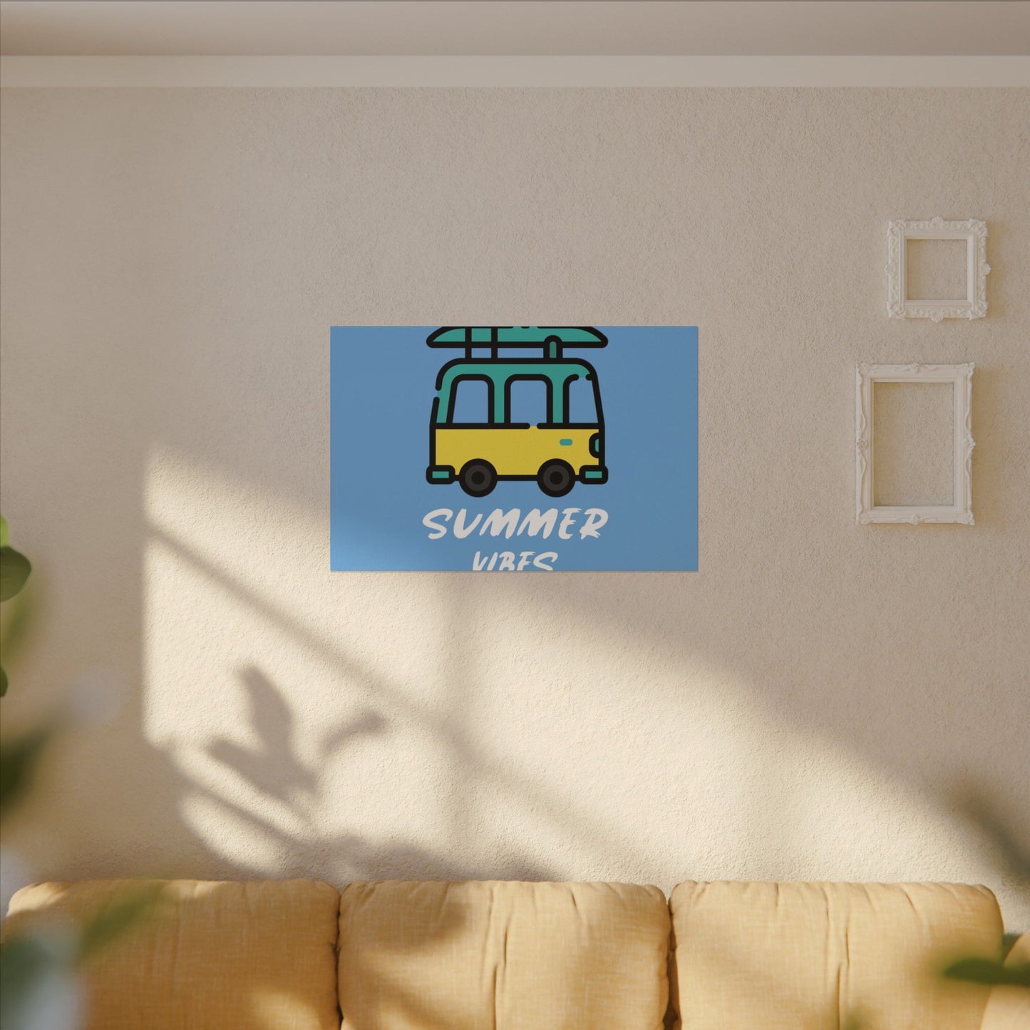 Summer Vibes Canoe on Van. Canvas Gallery Wraps