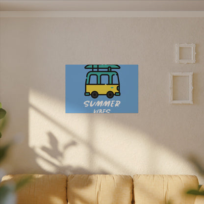 Summer Vibes Canoe on Van. Canvas Gallery Wraps