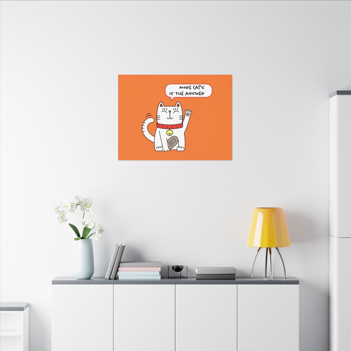 Oliver Says More Cats is The. Canvas Gallery Wraps