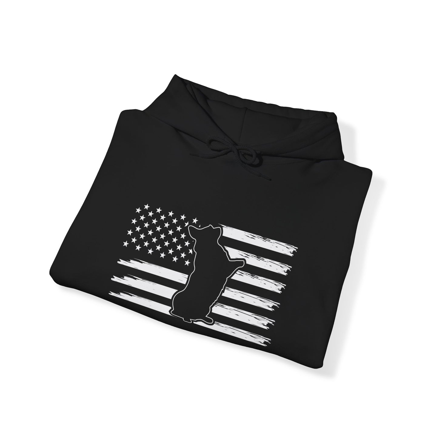Charlie The American Flag. Unisex Hooded Sweatshirt.