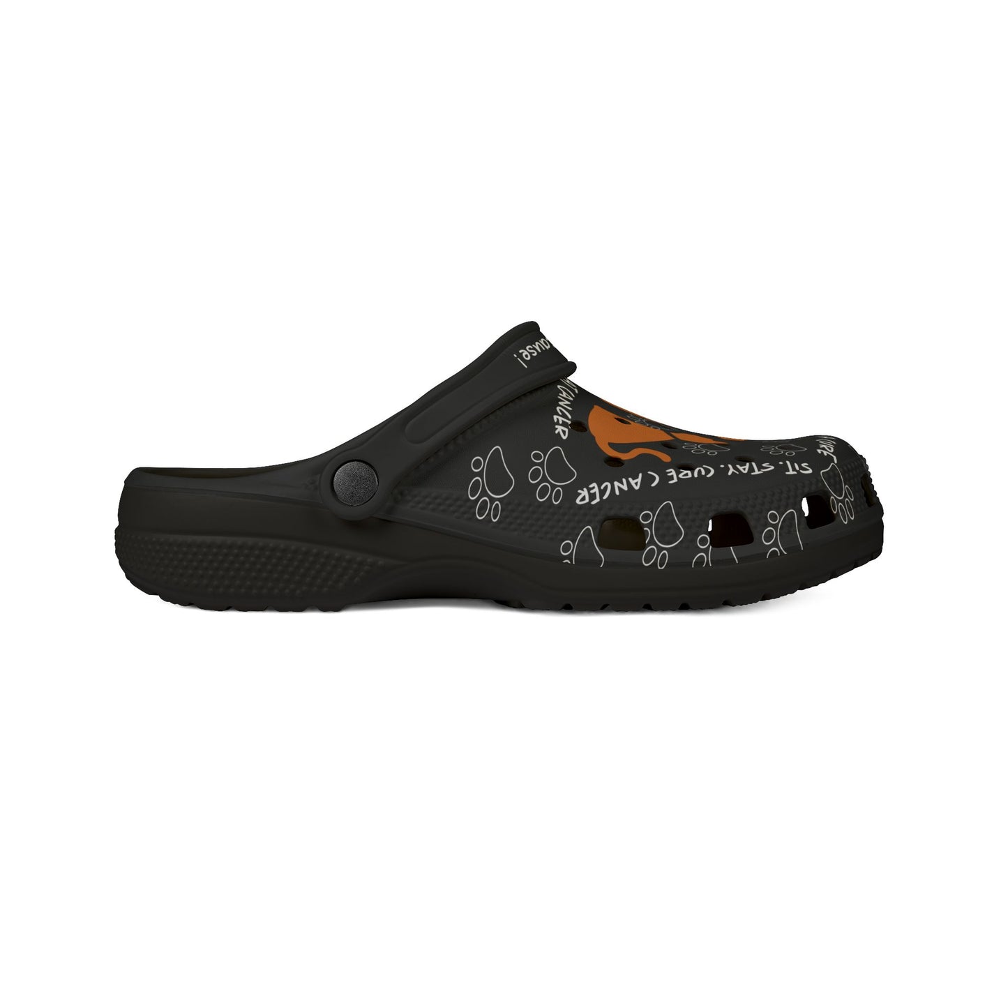 Black Dawgs For A Cause Rubber Clogs For Men