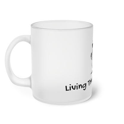 Living The Slug Life. Frosted Glass Mug