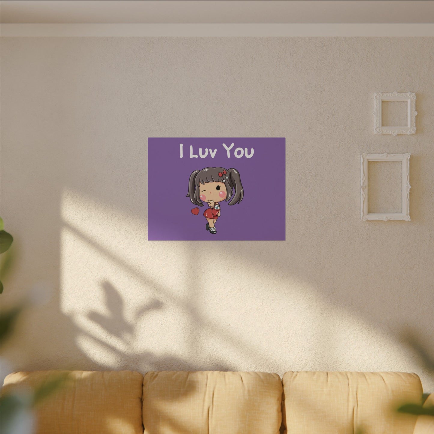 I Luv You. Canvas Gallery Wraps