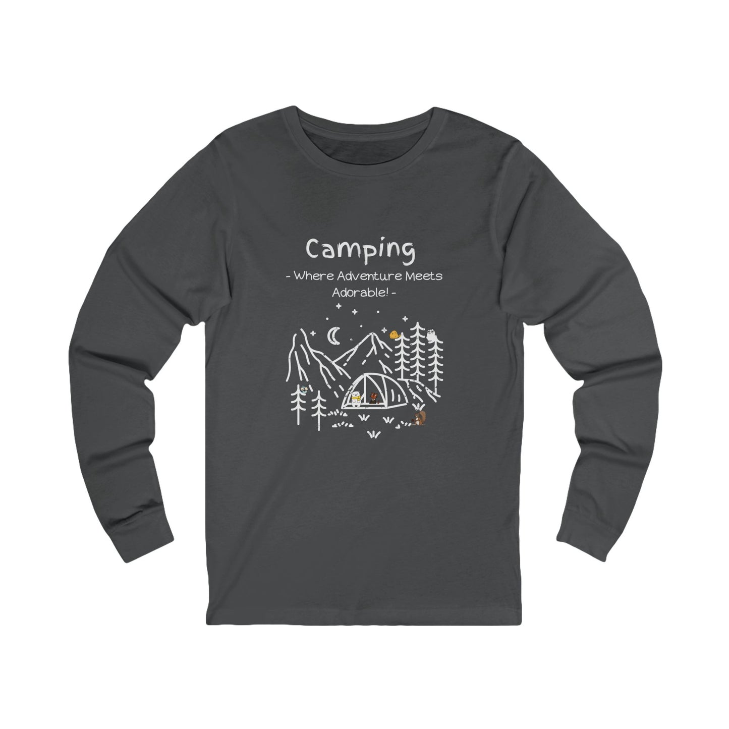 Camping. Where Adventure Meets Adorable. Unisex Jersey Long Sleeve Tee