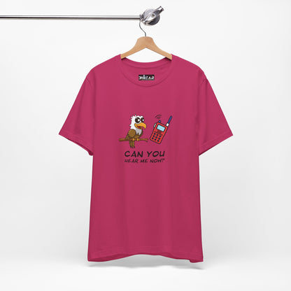 Burrowing Owl. Can You Hear Me Now? Unisex Jersey Short Sleeve Tee