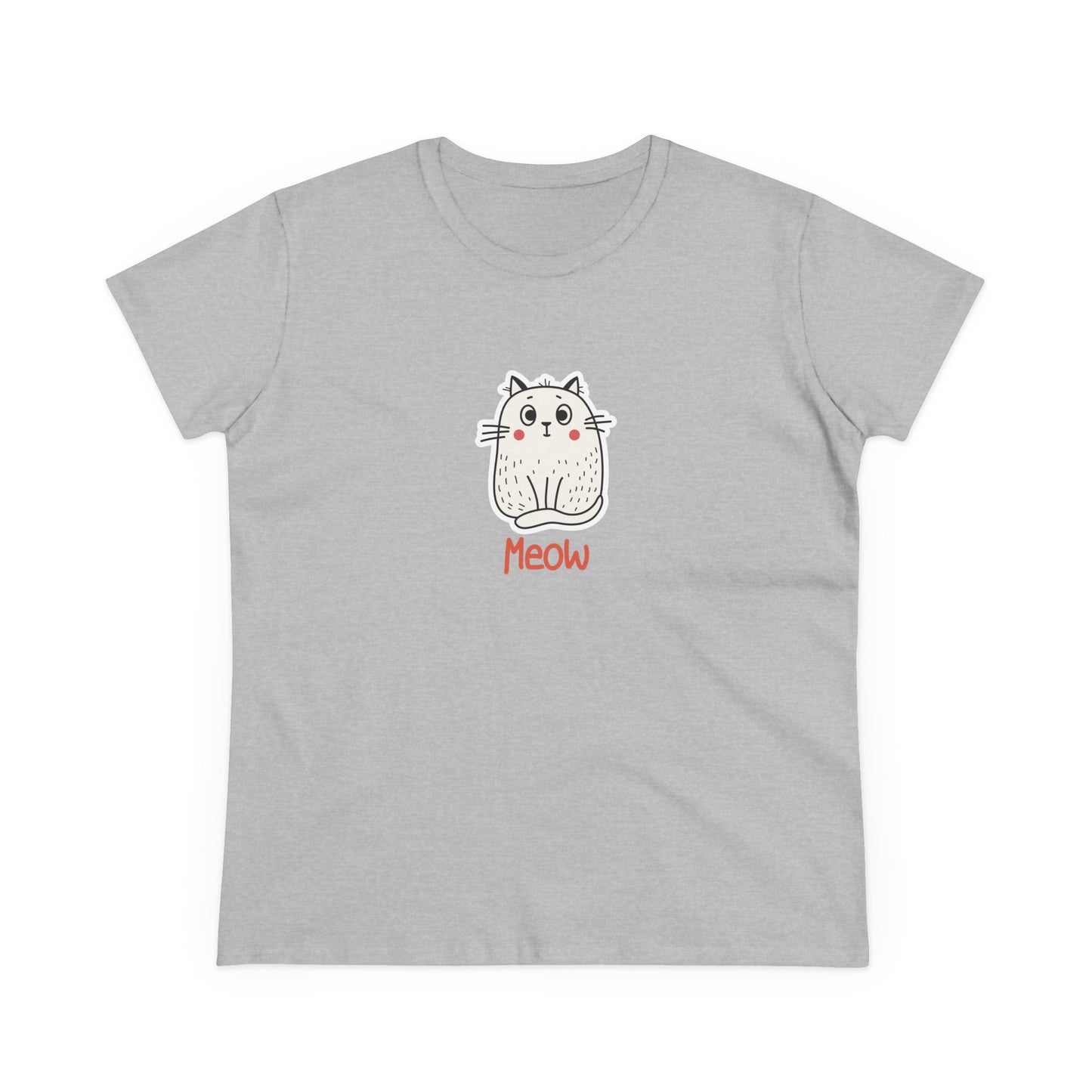 Loki The Cat. Meow. Women's Midweight Cotton Tee