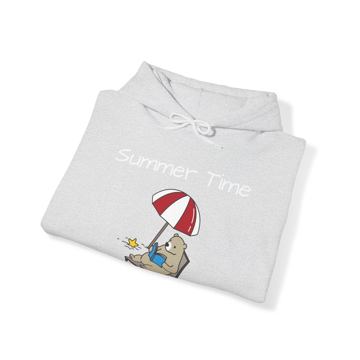 Summertime. Bear. Unisex Hooded Sweatshirt.
