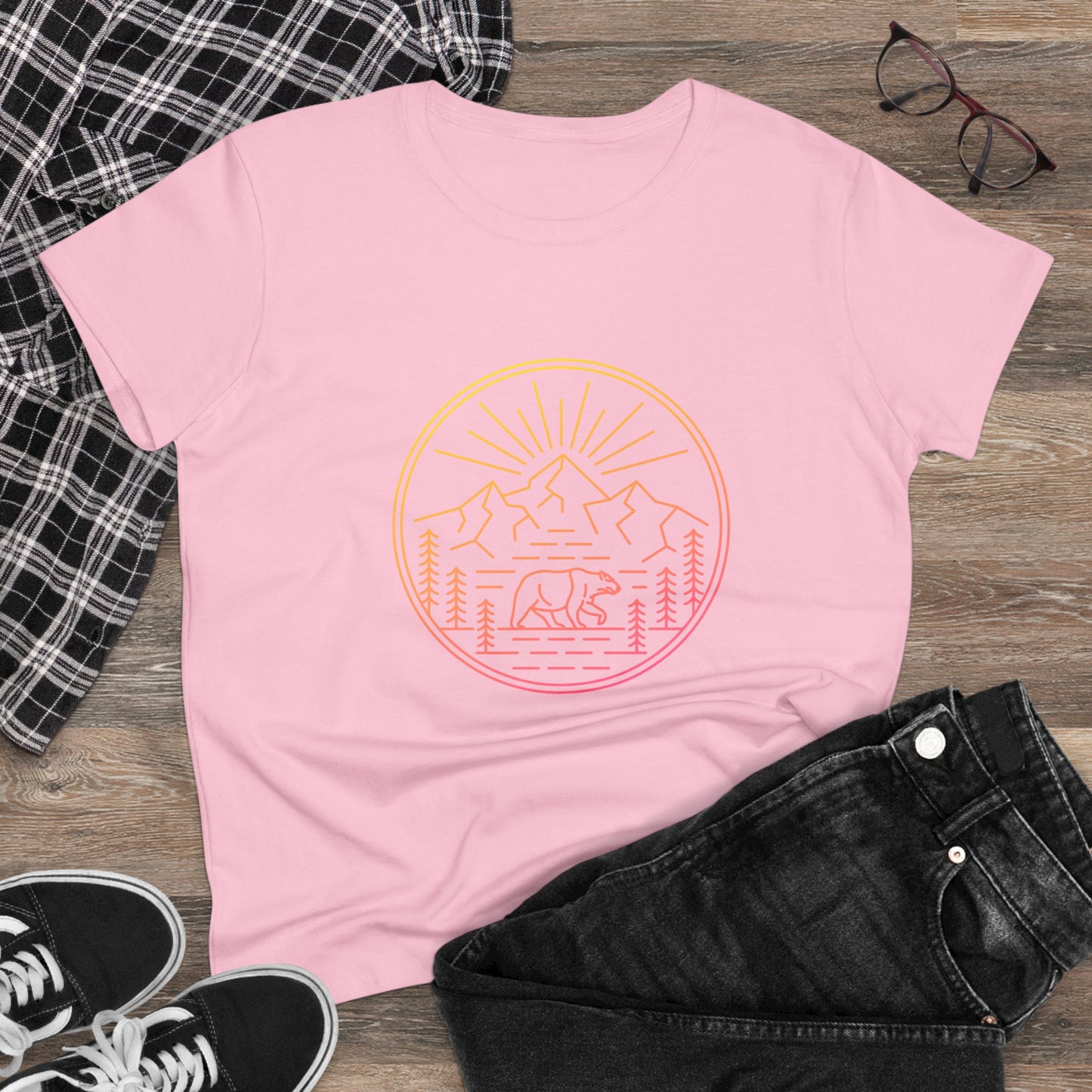 Explore Outdoors. Women's Midweight Cotton Tee