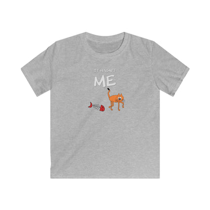 Leo The Cat Didn't Do It..  Kids Softstyle Tee