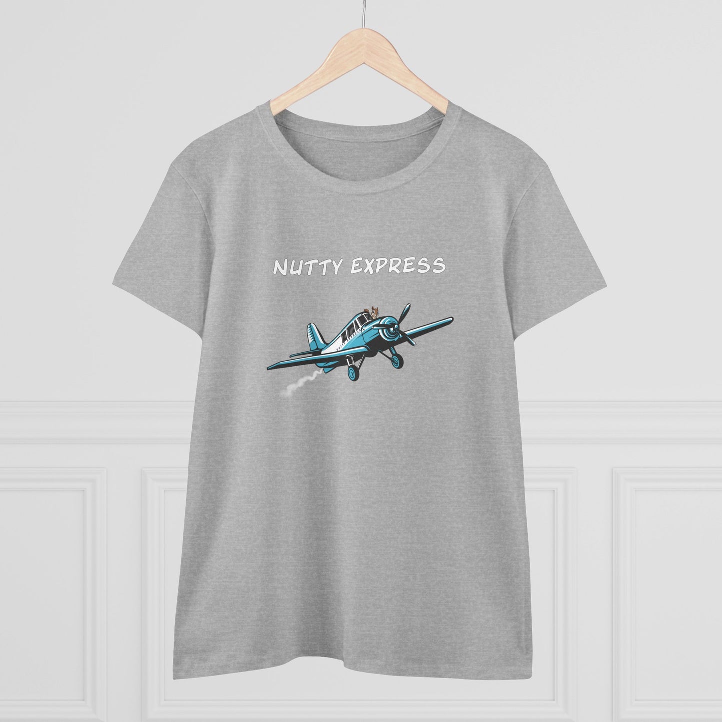 Nutty's Express Delivery. Always On-Time.. Women's Midweight Cotton Tee