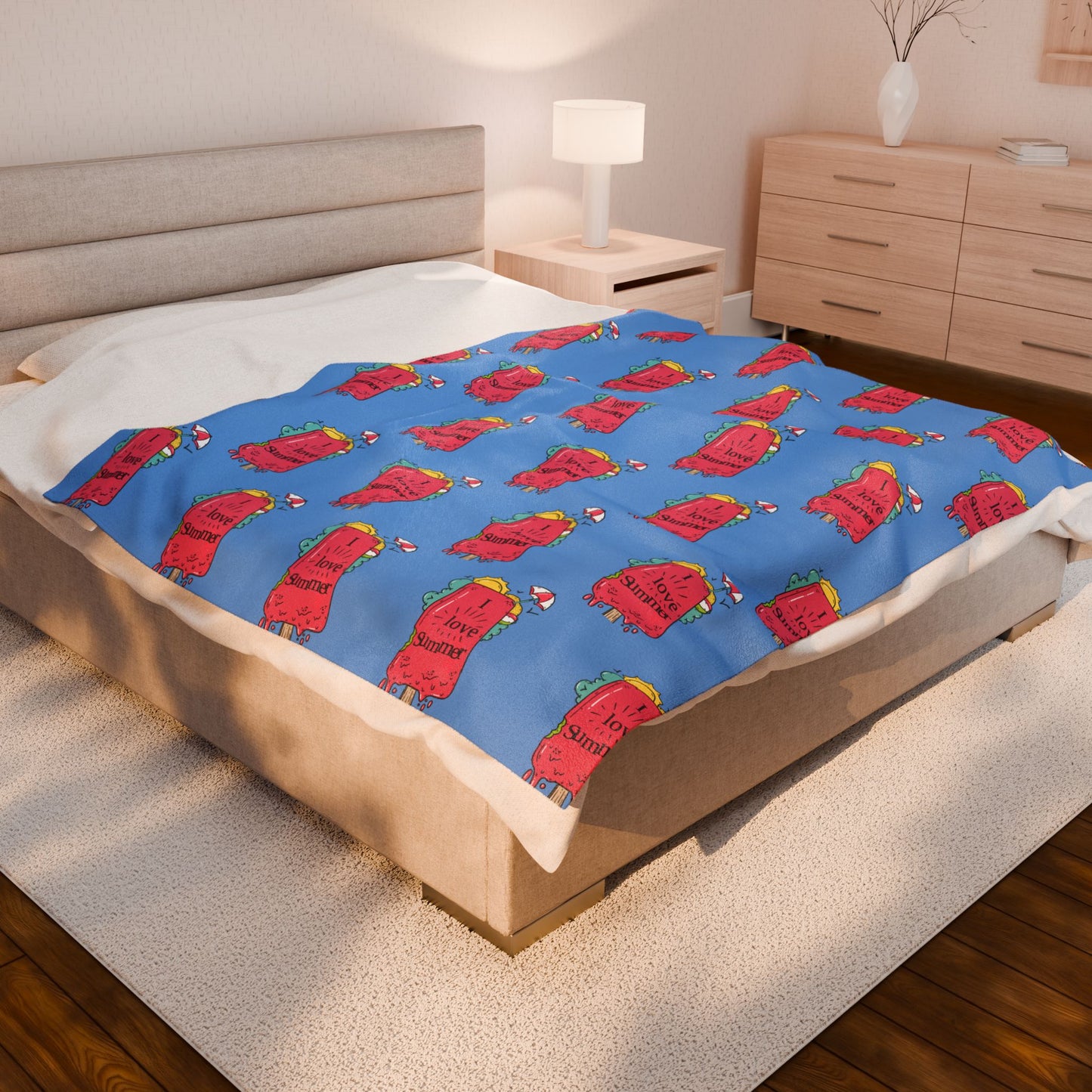 I Love Summer. Plush Blanket