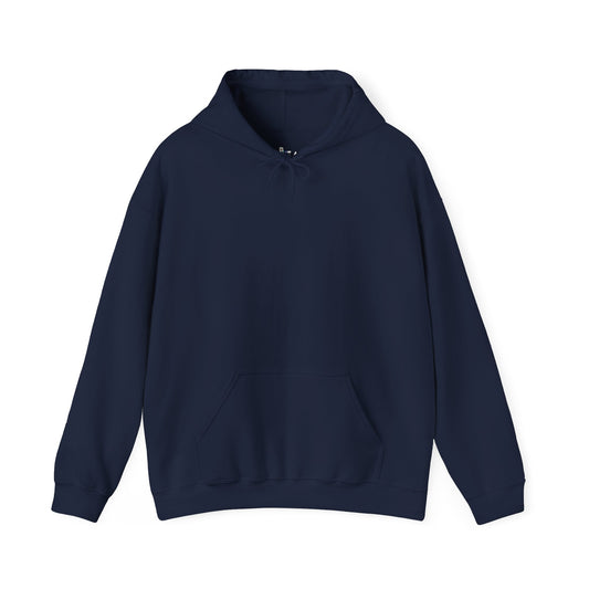 Solid Navy. Unisex Hooded Sweatshirt.