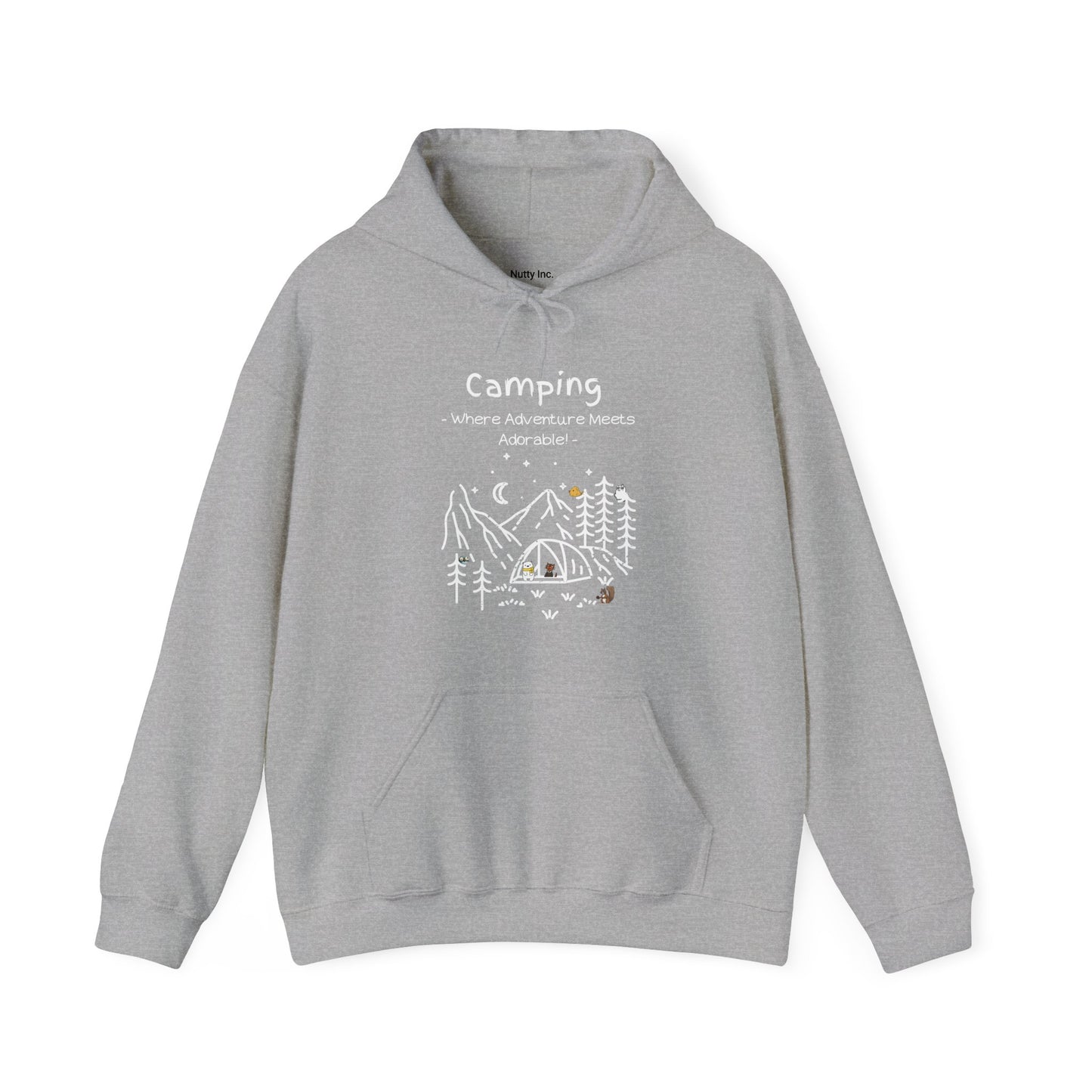 Camping. Where Adventure Meets Adorable. Unisex Hooded Sweatshirt.