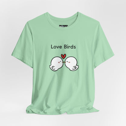 Love Birds Boyfriend T Graphic. Unisex Jersey Short Sleeve Tee