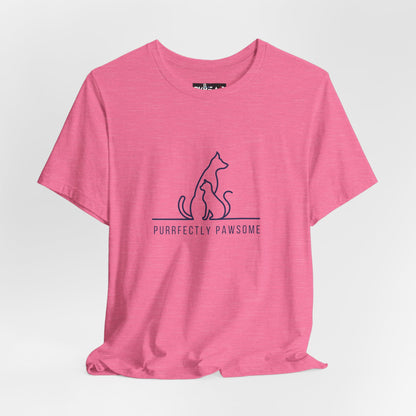Purrfectly Pawsome. Unisex Jersey Short Sleeve Tee