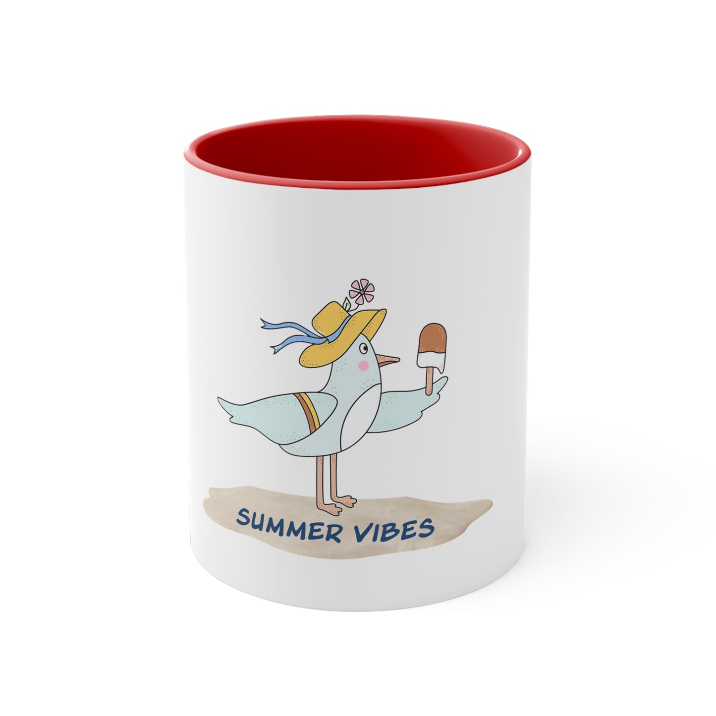 Regal Seagull Summer Vibes. Accent Coffee Mug, 11oz