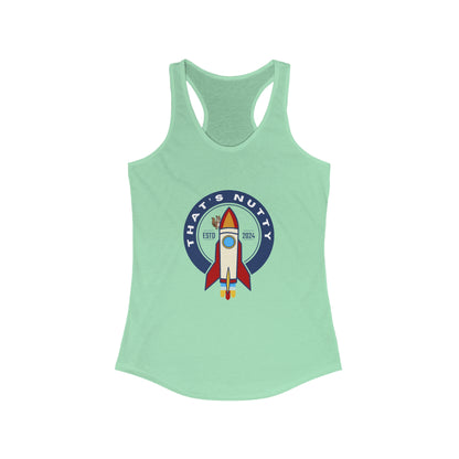 That's Nutty On A Rocket Ship. Women's Ideal Racerback Tank