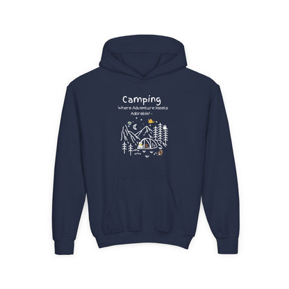 Camping. Where Adventure Meets Adorable.  Kids Hoodie