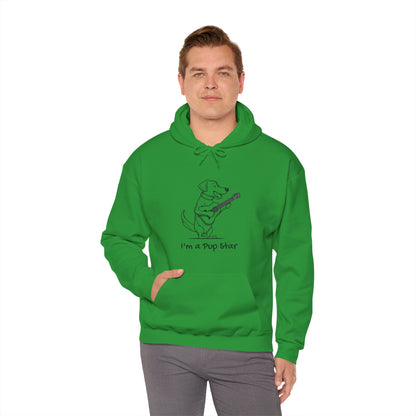 Dog With a Guitar. I'm a Pup Star. Unisex Hooded Sweatshirt.