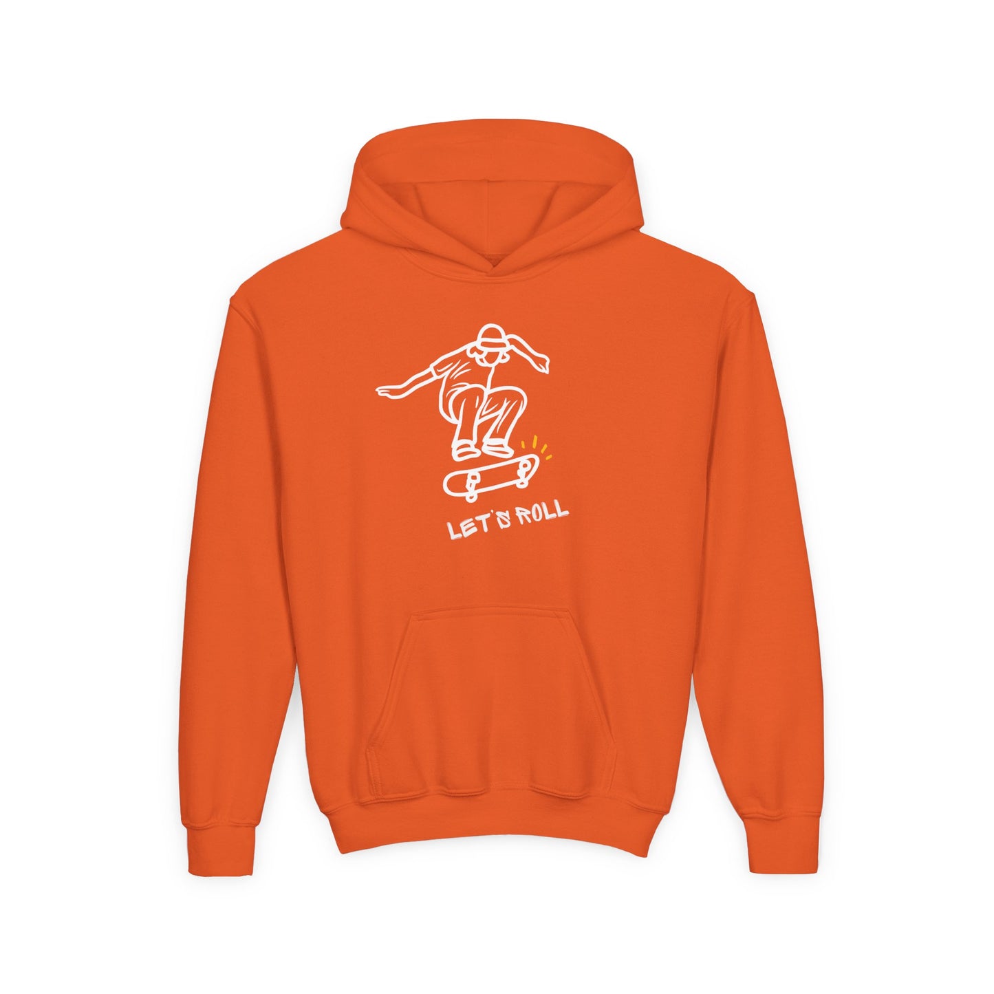 Let's Roll Skateboarder. Kids Hoodie