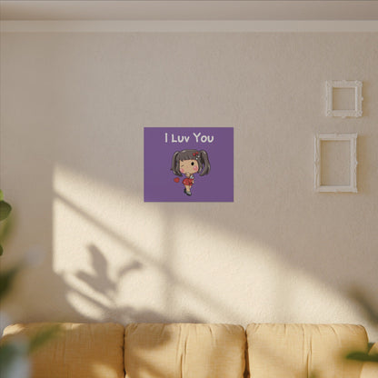 I Luv You. Canvas Gallery Wraps