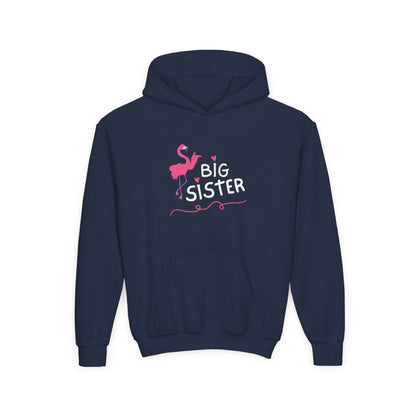 Big Sister Cute Pelican Design - Girls Youth Hoodie
