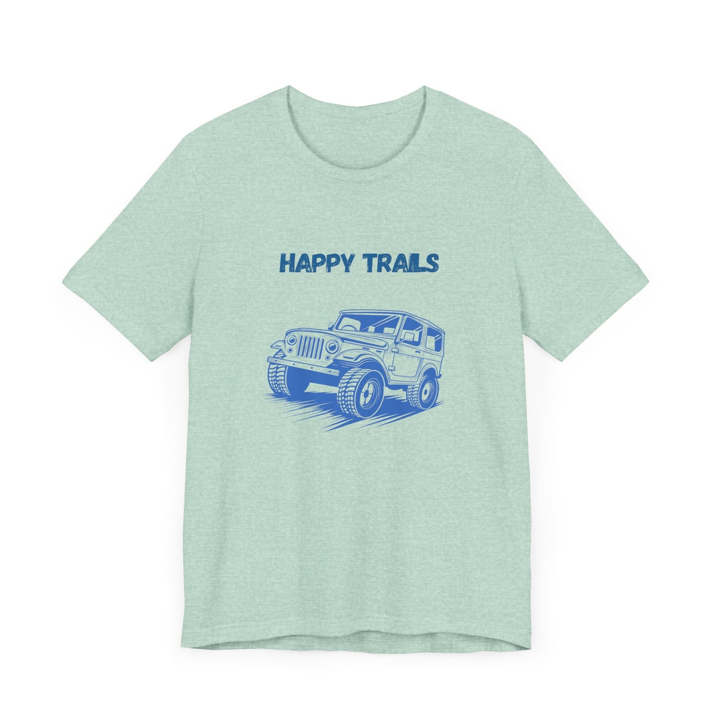 Exploring Happy Trails In a Jeep.  Unisex Short Sleeve Tee