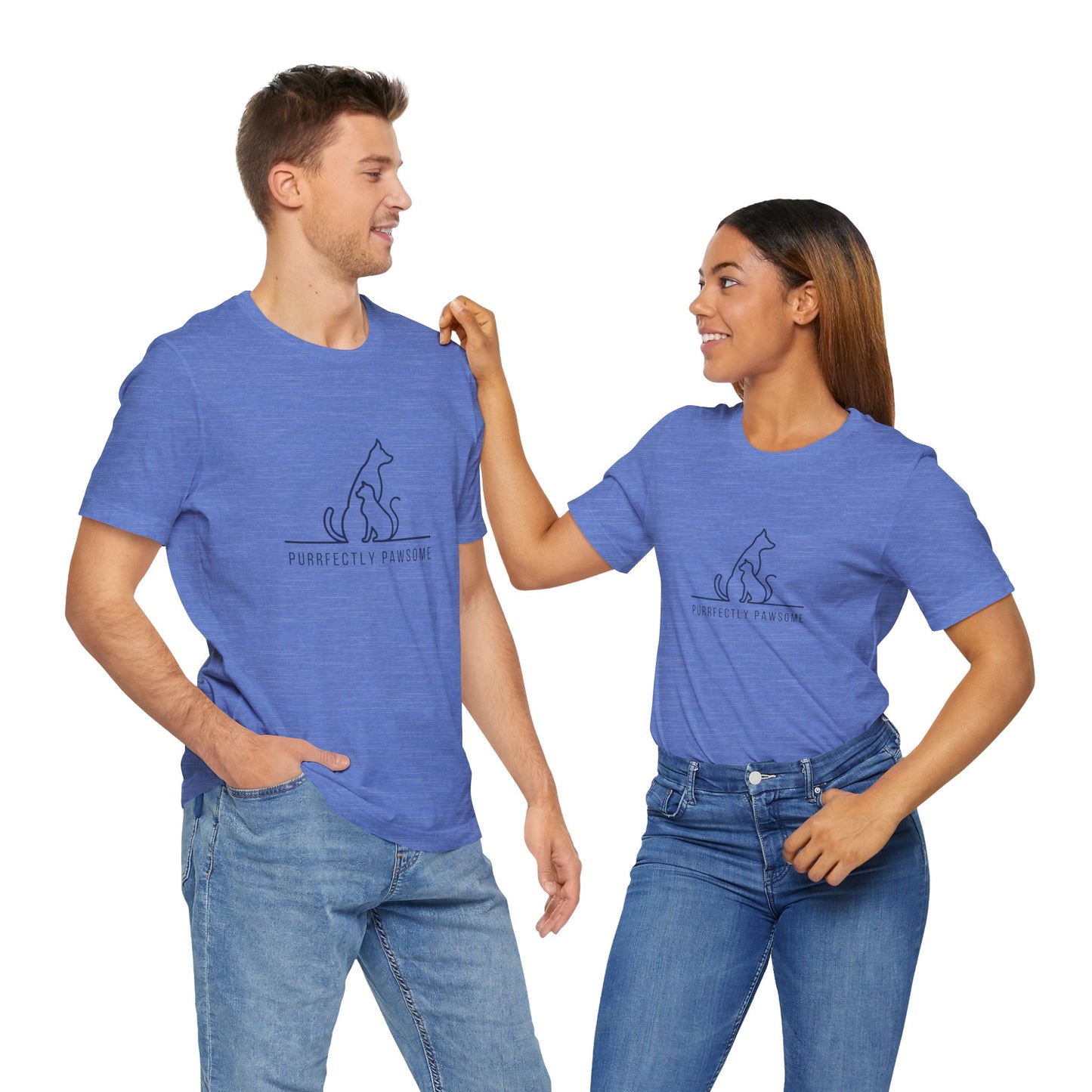 Purrfectly Pawsome. Unisex Jersey Short Sleeve Tee