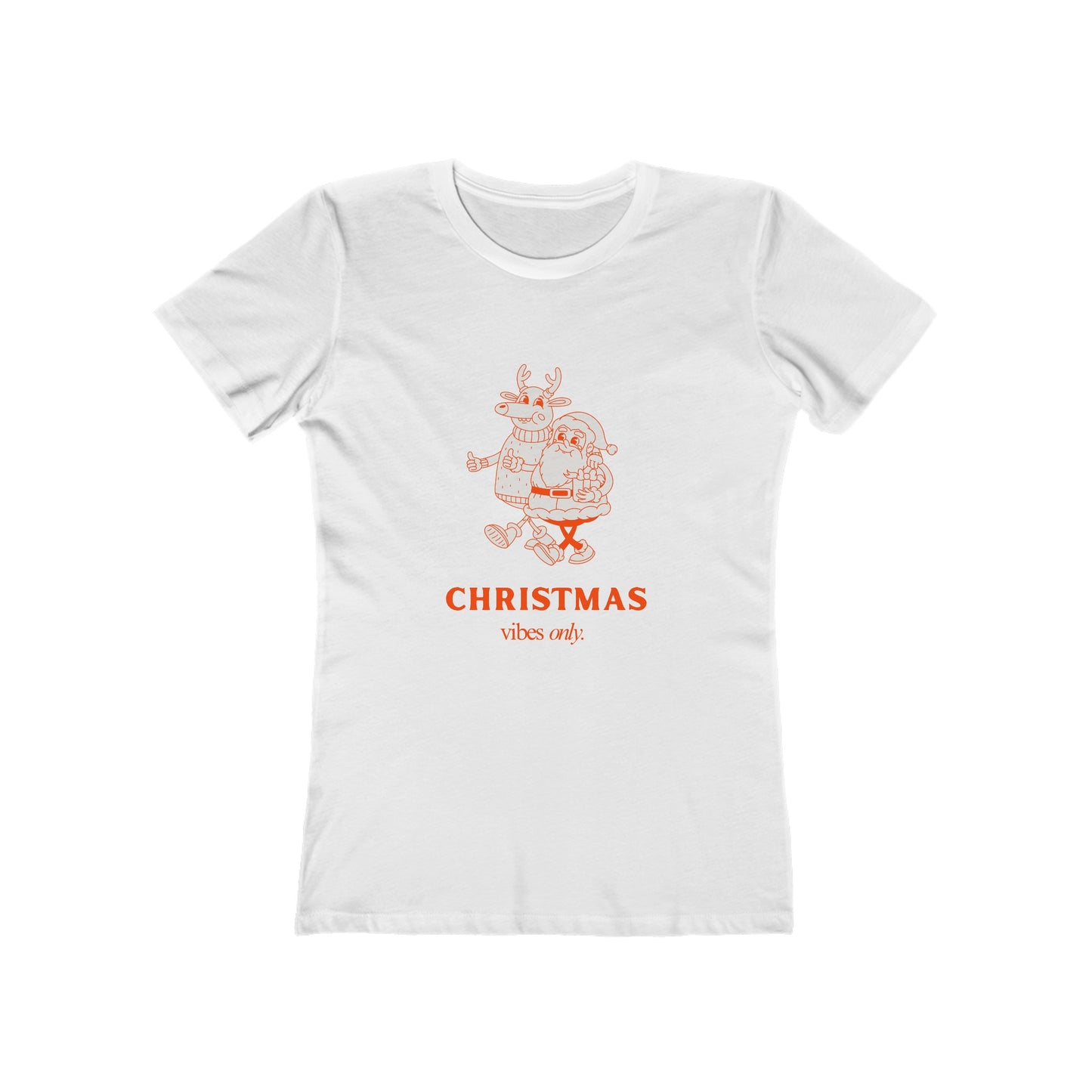 Christmas Vibes Only, Women's The Boyfriend Tee
