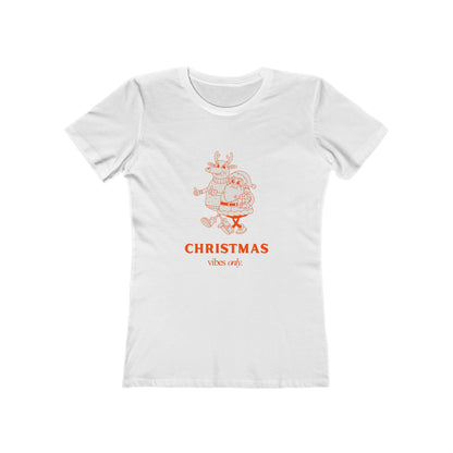 Christmas Vibes Only, Women's The Boyfriend Tee