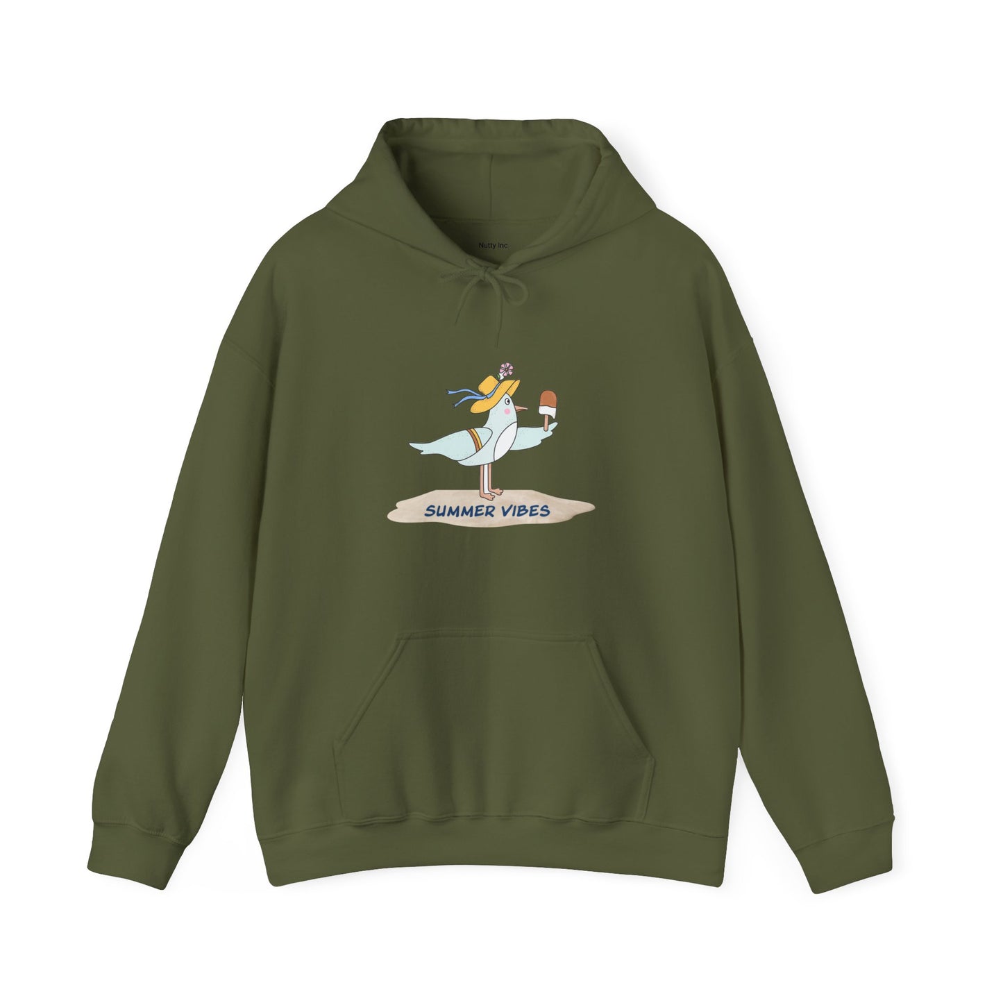 Regal Seagull Summer Vibes. Unisex Hooded Sweatshirt.