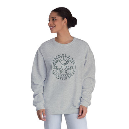 Morning Bike, Mountain View. Unisex NuBlend® Crewneck Sweatshirt